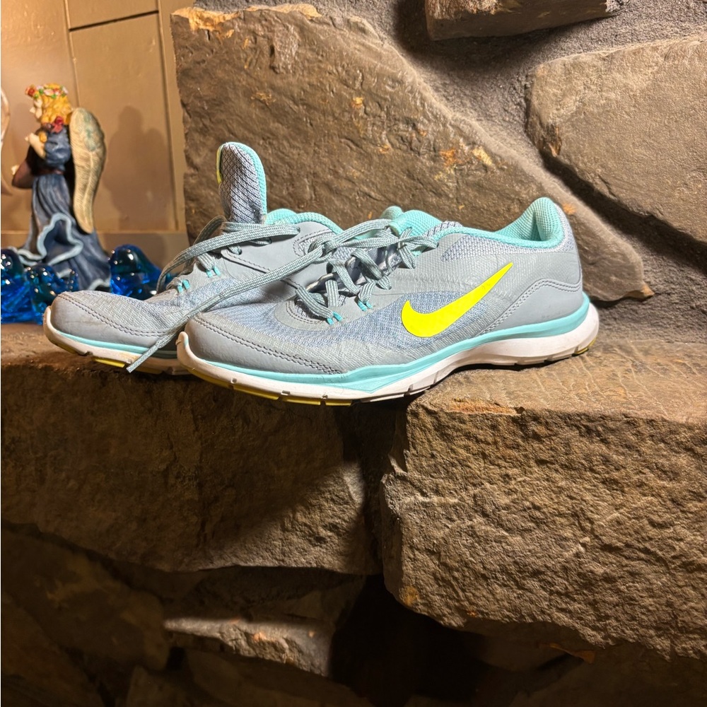 Nike Gray and Yellow Athletic Shoes